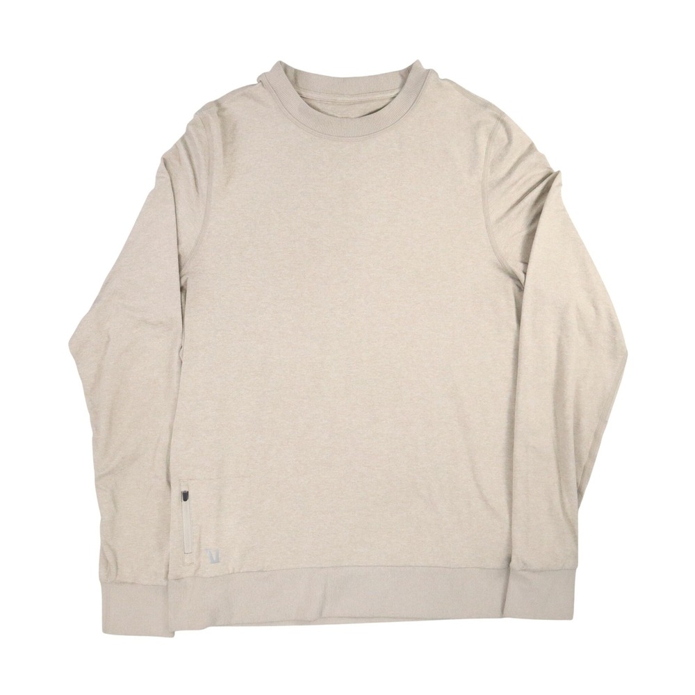 Vuori Ponto Performance Crew Mens Small Tan‎ Heather V224 Athleisure Gorpcore